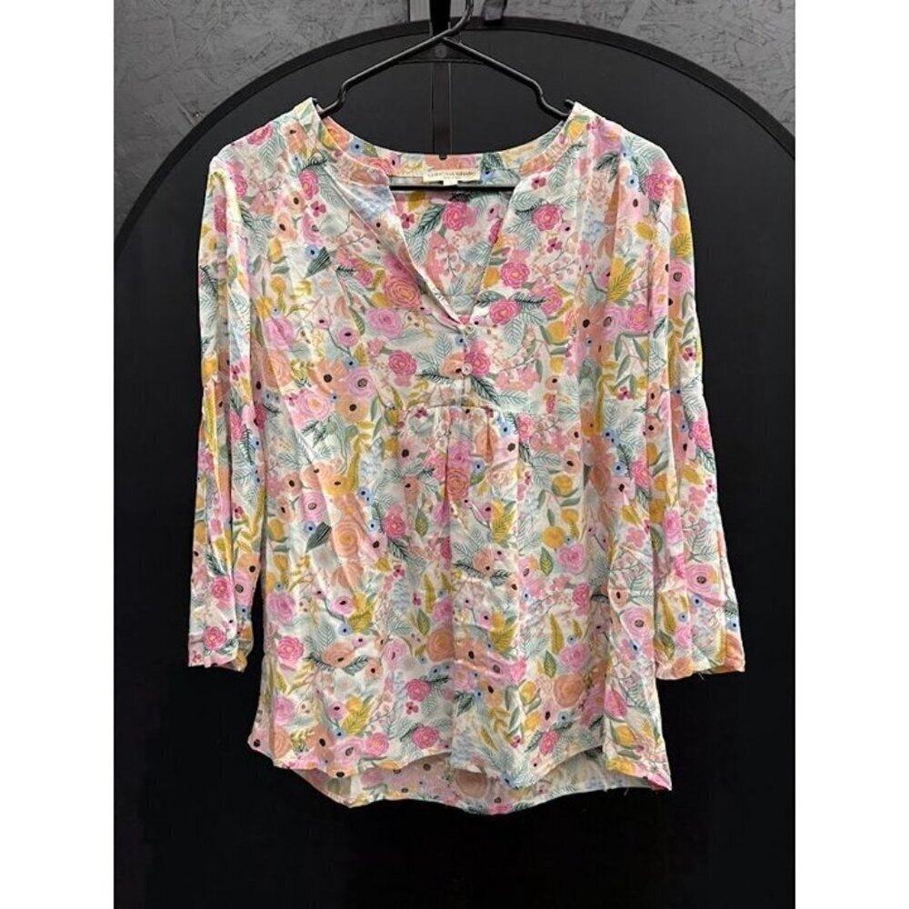 Christian Siriano Multicolor Floral Blouse